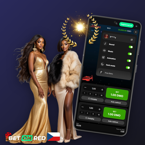 Crash hra Aviator v Betonred Casino – červené letadlo stoupá po křivce multiplikátoru