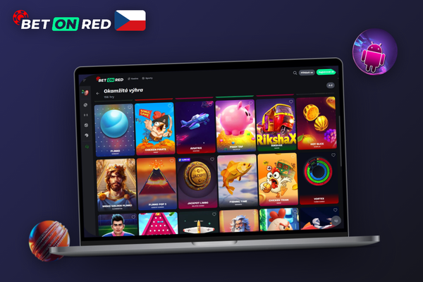 Přehledné postranní menu desktopového klienta Betonred Casino pro PC s dlaždicemi her